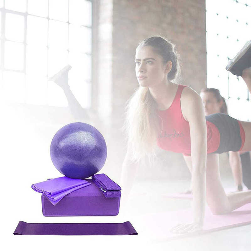 5 Pcs Yoga Equipment Ball & Block Set